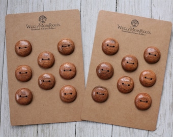 Sets of 8 Buttons in Oregon Madrone Wood