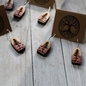 Forest Love Earrings : Red Cedar Wood Aromatherapy Earrings image 7