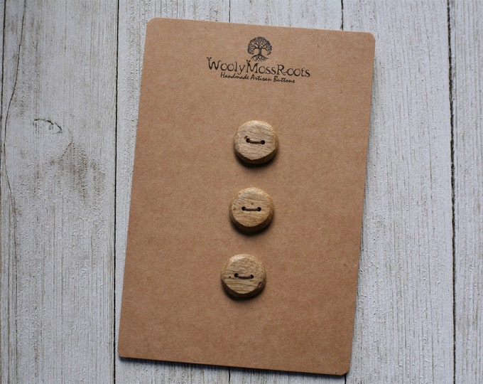 SALE! 3 Rustic Wood Buttons in Oregon Myrtlewood {3/4"}