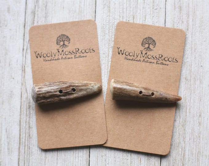 2 Toggle Buttons in Shed Deer Antler {Button Mix}