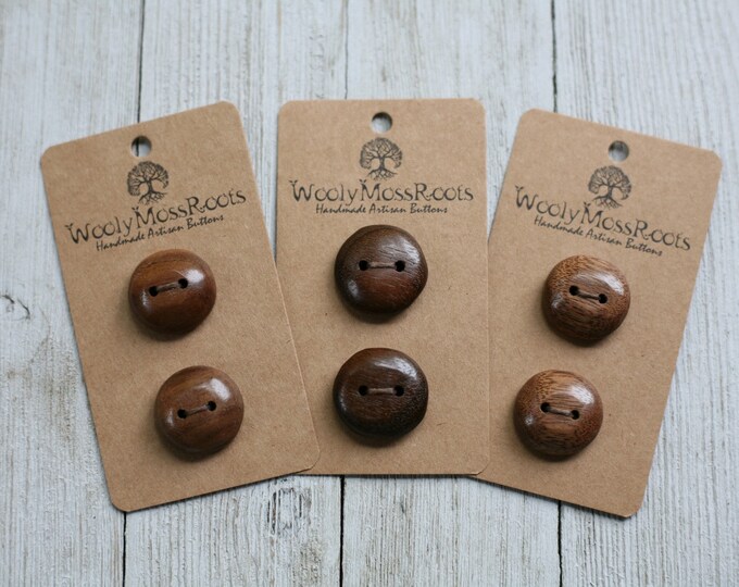 Sets of 2 Black Walnut Wood Buttons