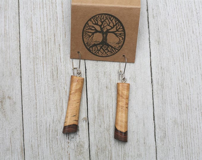 Handmade Earrings in Mountain Mahogany Wood