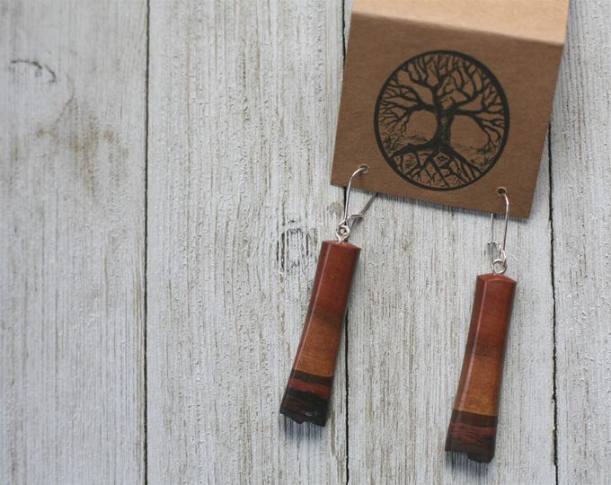 Wood Earrings in Mountain Mahogany