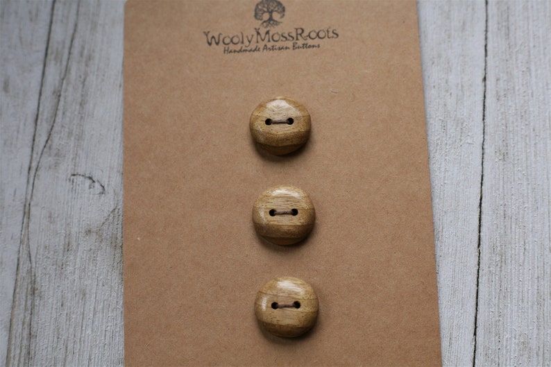 3 Wood Buttons in Oregon Myrtlewood 3/4 image 4