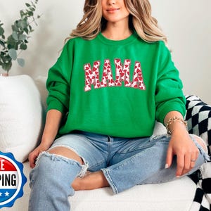 Mama Valentines Heart, Valentines Day Sweatshirt, Valentines Day Shirts For Woman, Valentines Day Gift, Valentines Mom Gift