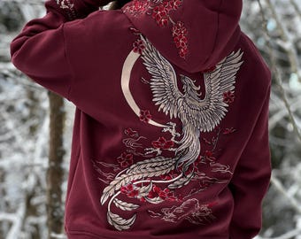 PHOENIX hoodies サイズ1 Embroidered Phoenix Hoodie - Golden Phoenix - Unisex Cotton