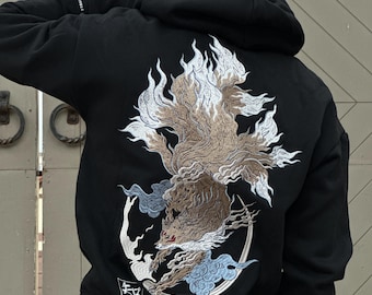 BECOMETREE×TAKUYA∞ PHOENIX Hoodie/ブラック Embroidered Phoenix Hoodie