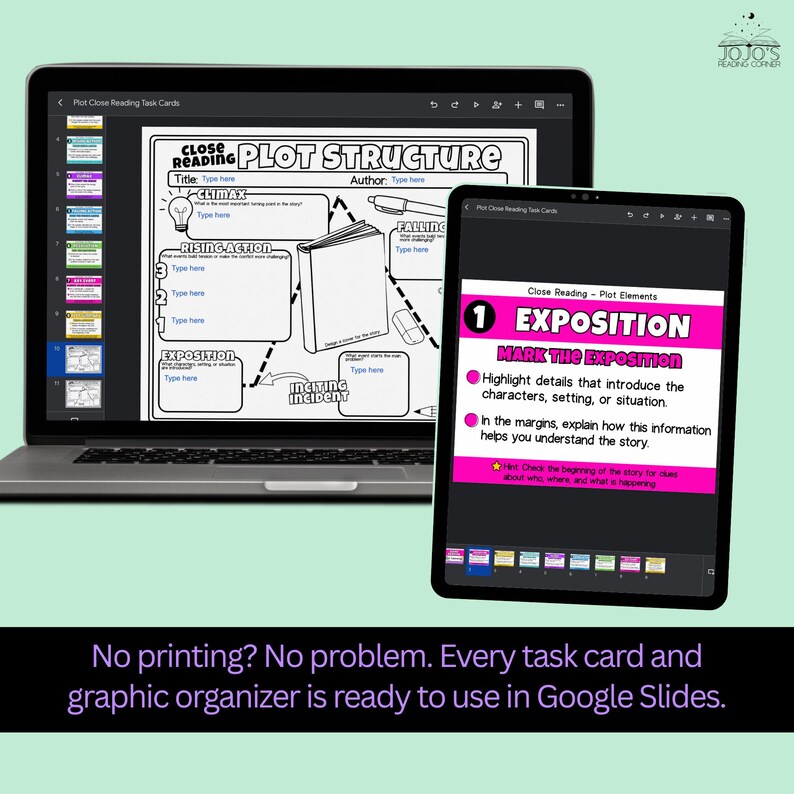 Plot Elements Annotation Task Cards | Fiction Close Reading Activity | Reading Comprehension Digital Graphic Organizer image 7