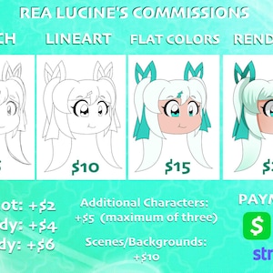 Rea's Digital Art Commissions | Anime | Cartoons | Videogames | Original Stuff