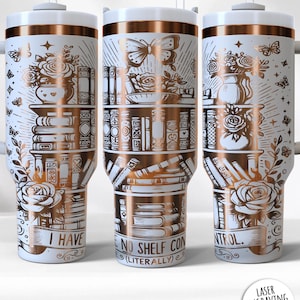 Buchliebhaber 40 Unzen Lasergravur Wrap, Bookish SVG, Booktok Tumbler, Keine Shelf Control Laser SVG-Datei, Geschenk für Reader PNG, Bücher