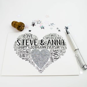 Tarjeta Personalizada 30 Aniversario de Bodas