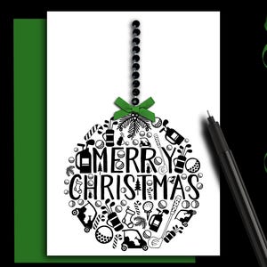 Golfkerstkaart - golfcadeau - golfkerstmis - golfkerstkaart, golfspeler
