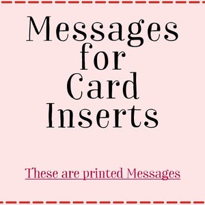 Message Inserts for Cards