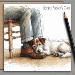 JACK RUSSELL Hondenvaderdagkaart (beste vriend van de man) Jack Russell Terrier Vaderdagkaart voor de hond, vader, de hond, vader, schoonvader