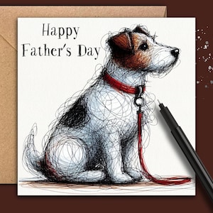 JACK RUSSELL DOG Vaderdagkaart (RedLead) Een Jack Russell Terrier-vaderdagkaart voor vader, de hond, vader, opa, zoon of broer