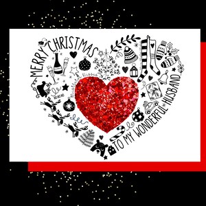 Husband Sparkle Weihnachtskarte - Husband Weihnachtskarte - Besondere Weihnachtskarte - Weihnachtskarte für Mann
