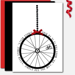 BIKE Christmas Card - biglietto di Natale per ciclisti - biglietto per bici - biglietto di Natale per biciclette