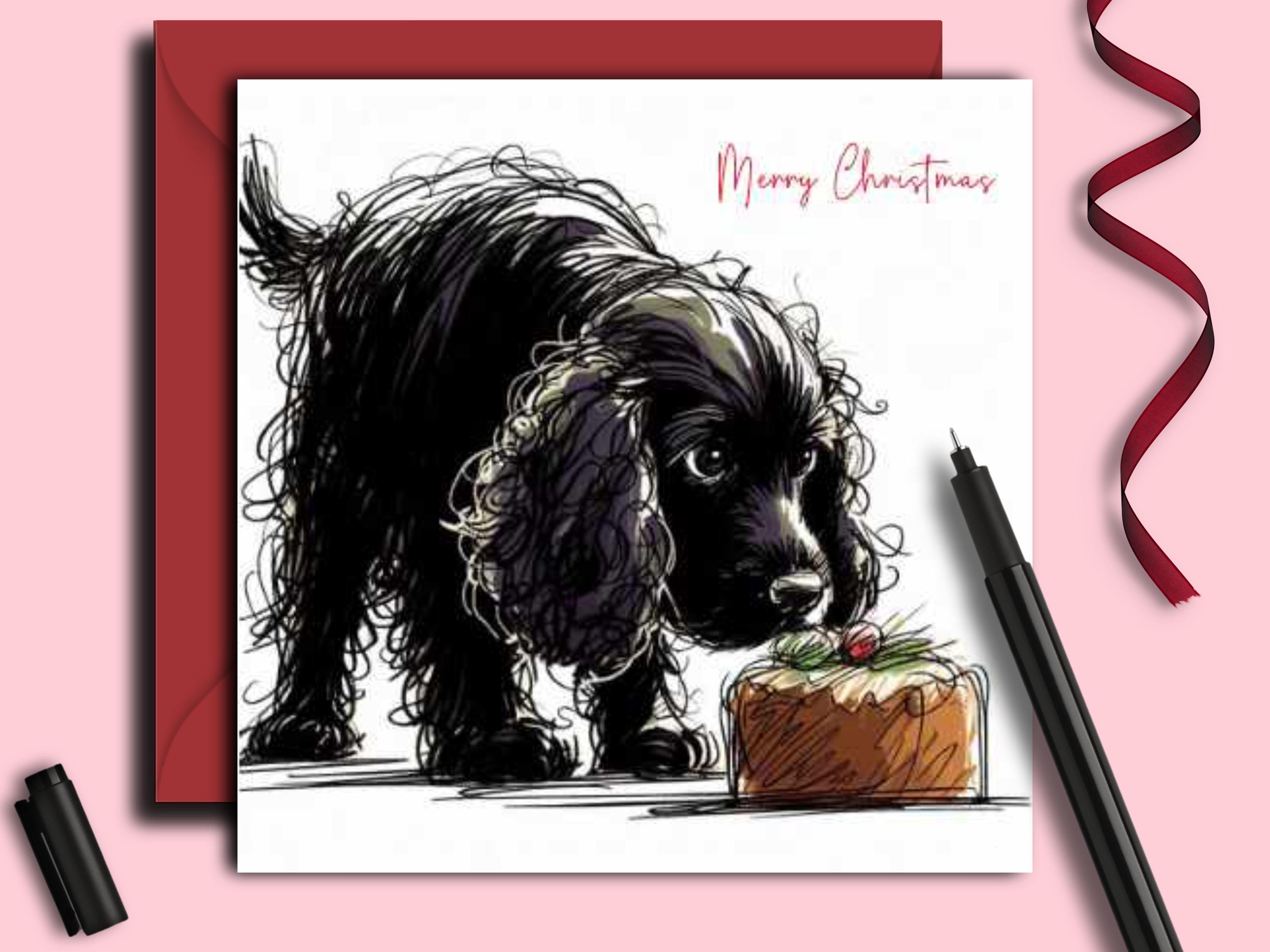 8 Stück Weihnachtskarten Mit Cocker Spaniel In Land Rover, Inkl. Umschläge – A5, 300 G/m², Nachhaltig Gedruckt In UK