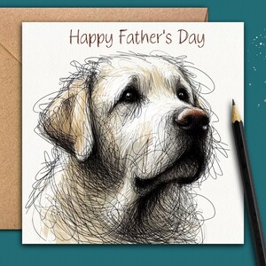 Cartão de Dia dos Pais para um cão LABRADOR AMARELO (selfie de cão!) Um cartão de Dia dos Pais do seu lindo melhor amigo, labrador, enviado ao pai - o grande pai canino