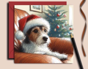 Biglietto Di Natale Ecologico Con Jack Russell Sulla Neve – Formato 16x16 Cm, Prodotto Nel Regno Unito, Con Busta - 6