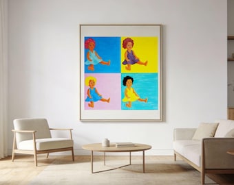 Pop Art Acrylic Painting on Canvas