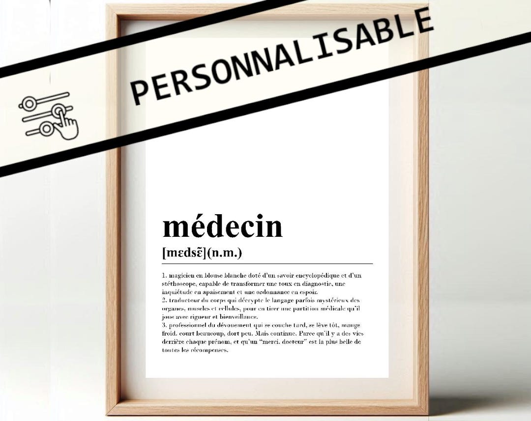 Les Creas De Papa Affiche Définition Médecin - Poster Humoristique Et