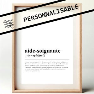 Poster sulla definizione del caregiver - Arte da parete minimalista | Idea regalo originale per la badante | Decorazione moderna e stimolante