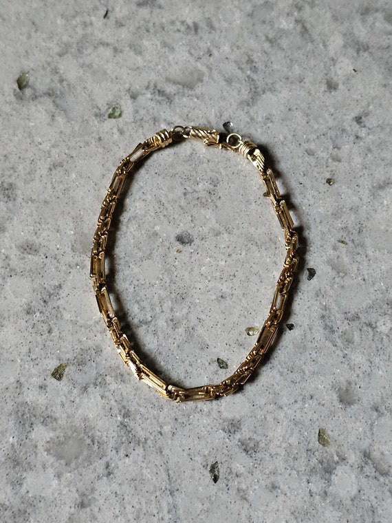 Vintage Unique 14 Karat Gold Twisted Rope Bracele… - image 1