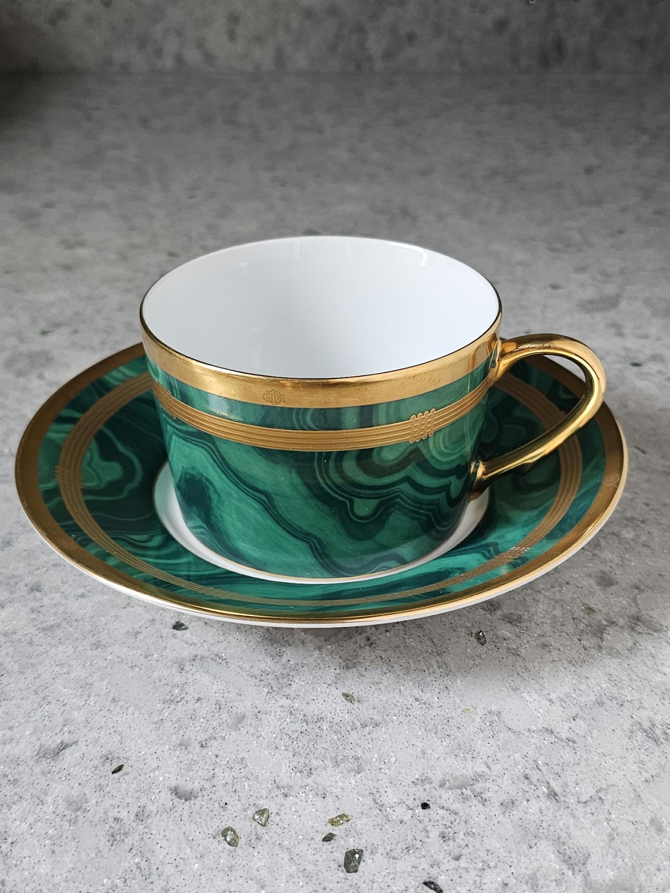 Vintage Christian Dior Fine China Gaudron Malachite Coffee /tea