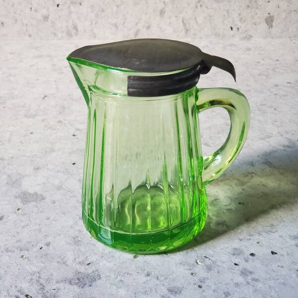 Glass Syrup Pitcher Etsy