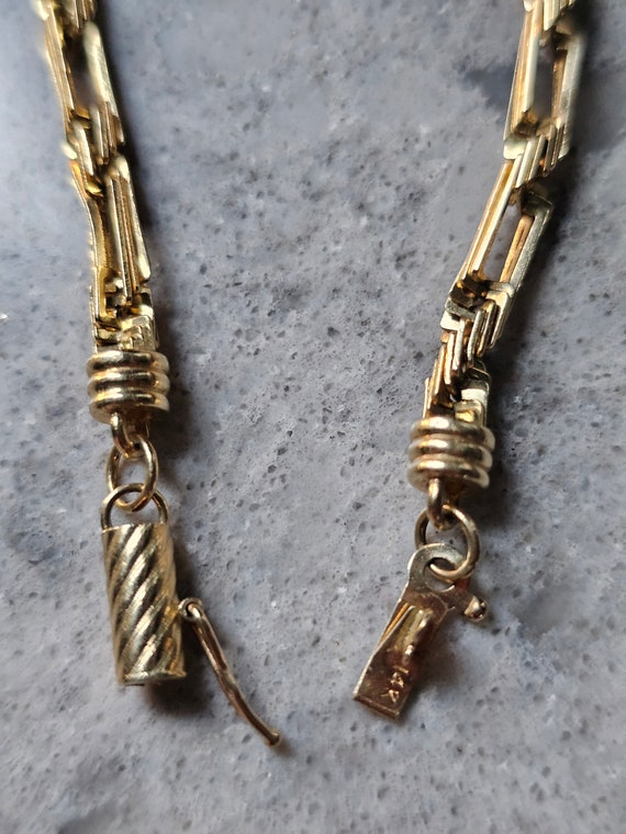 Vintage Unique 14 Karat Gold Twisted Rope Bracele… - image 5