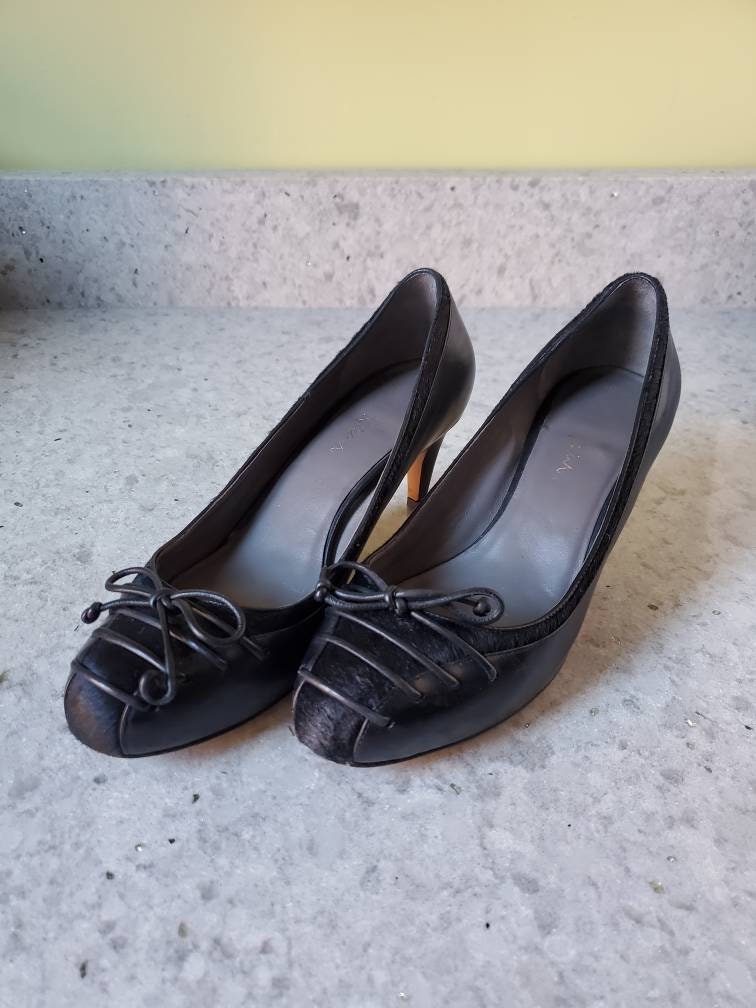 Cole Haan Black Pony Fur and Leather 
