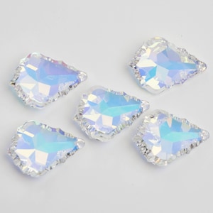 5 -  AB 38mm Crystal Chandelier Prism Pendalogue Pendants - Clear -ASFOUR Lead Crystal