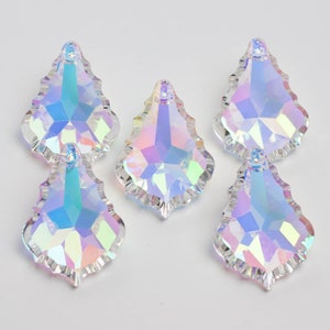 5 -  AB 50mm Crystal Chandelier Prism Pendalogue Pendants -Asfour FULL LEAD Crystal