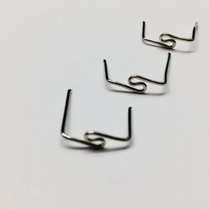 Chandelier Crystal Prism Bead Connector Pins Clips - Silver color - Lot of 60