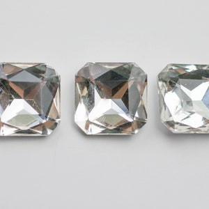 23mm Squares - Set of 3 - No Holes - Silver Backed