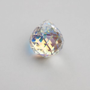 1 - 40mm AB Chandelier Crystal Ball Chandelier Prisms - Iridescent FULL Lead Crystal Faceted Ball