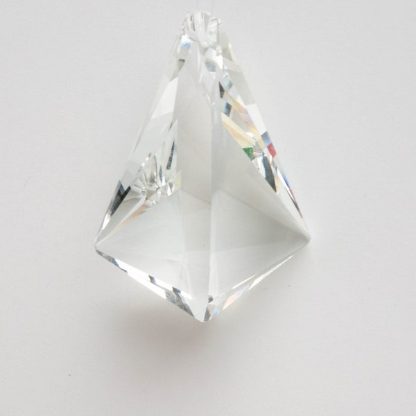 NEW Shape  1-63mm Clear Chandelier Crystals Glass Prisms - Large Heavy Triangular Shape