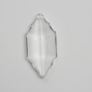 1- 63mm Clear Chandelier Crystals Prisms 1 Hole- Unique Cut - FULL LEAD Crystal