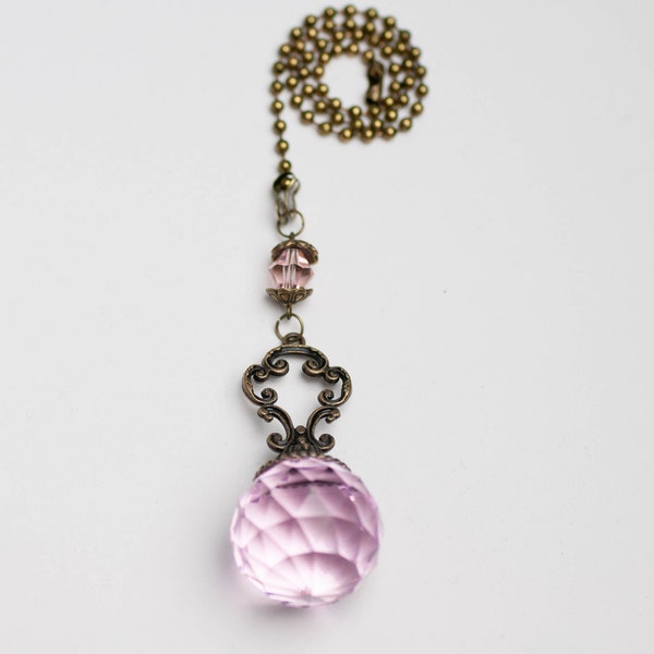 30mm Pink Ball with Antique Gold Hardware