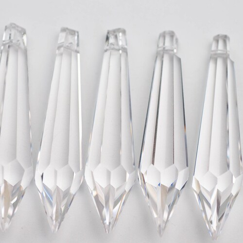 5 50mm Chandelier Crystal Prisms FULL LEAD Crystal Icicle Etsy