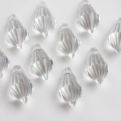 5 Clear Lead Crystal 50mm Icicle Chandelier Prisms Asfour 401 Etsy