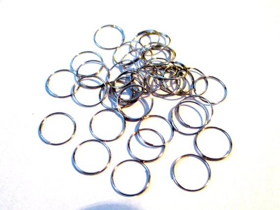 100 Silver-Tone 12mm Jump Rings Chandelier Crystal Connector Clips