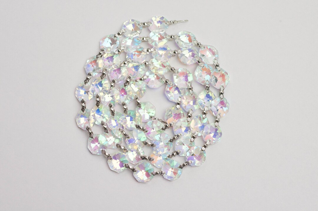 1 Yard 3 Ft. Chandelier Crystals Bead Garland Chain AB ASFOUR Full Lead Crystal Etsy