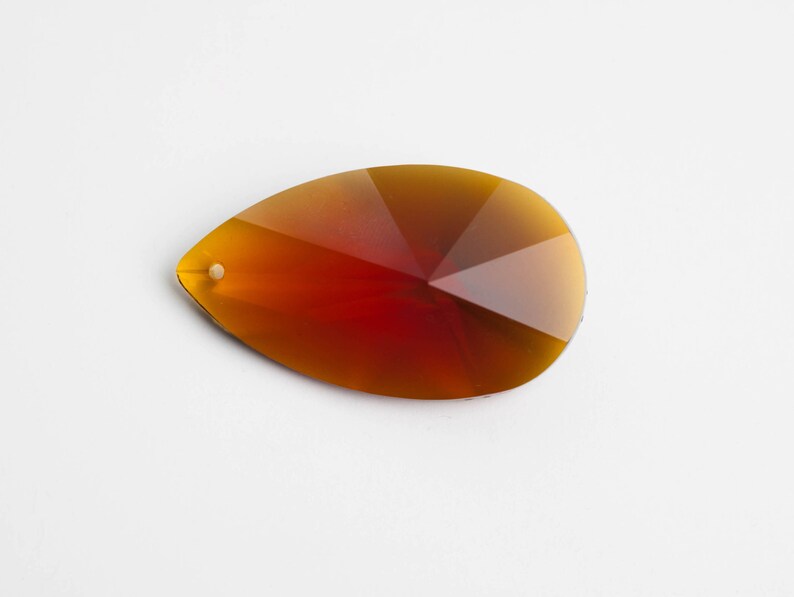 63mm Amber Chandelier Crystal Prisms Asfour FULL LEAD Crystal Prisms Bild 1