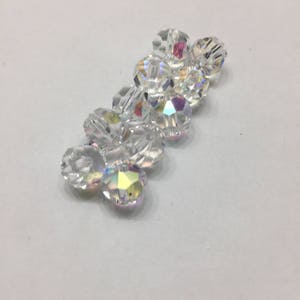 Set of 10 - 10mm Clear AB ASFOUR Beads