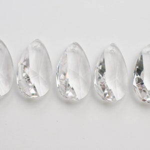 5 Crystal Chandelier Prisms Pendants Beads - Asfour FULL Lead Crystal 1.13 Inch/28mm - Style VAS7328