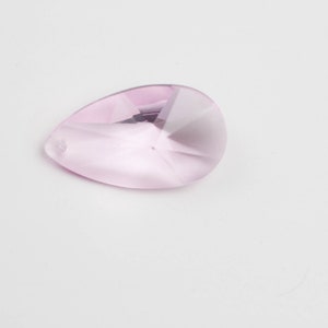 1 Pink Chandelier Crystals Prisms -  28mm Rosaline Pink -Asfour FULL LEAD Crystal