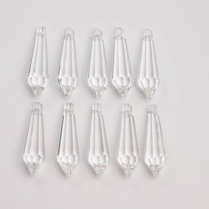 10 - 50mm Chandelier Crystal Prisms - FULL LEAD Crystal Icicle Prisms (S-9)