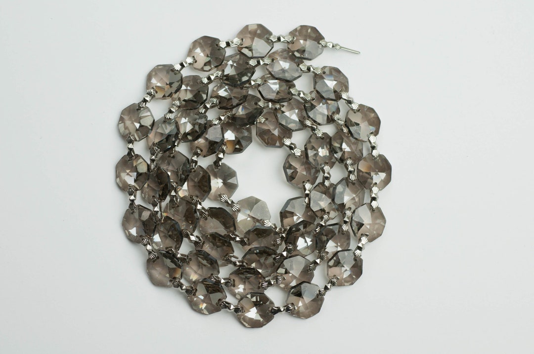 1 Yard 3 Ft. Chandelier Crystals Bead Garland Chain Satin ASFOUR FULL LEAD Crystal Etsy